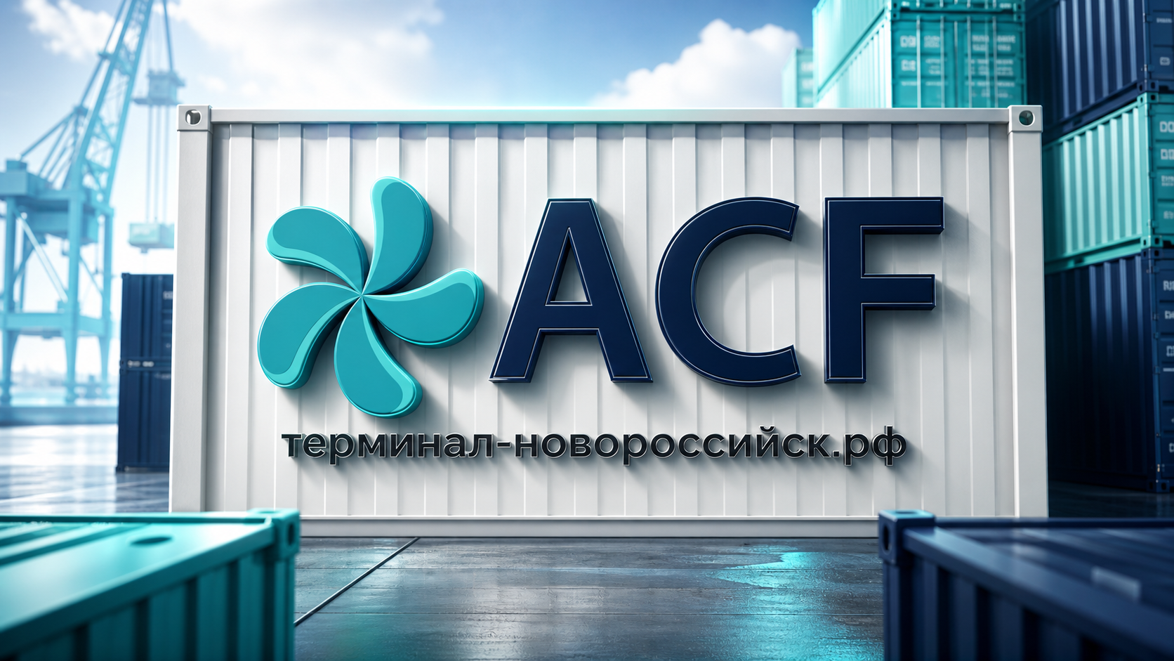 Логотип ACF Optimum в фирменной 3D-стилизации